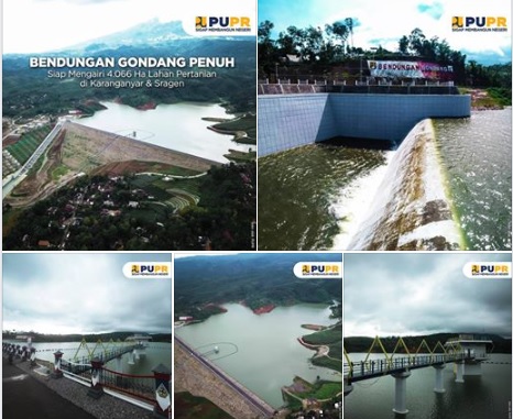 Bendungan Gondang di Kecamatan Kerjo