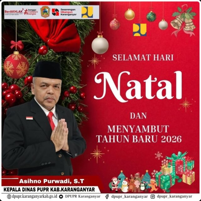 DPUPR Karanganyar Mengucapkan Selamat Hari Natal 25 Desember 2025